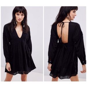 FREE PEOPLE Open-Back Mini A-Line Dress - NWT